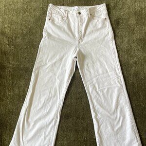 Dear John Off White Fiona Wide Leg Jeans size 30 High Waisted